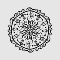 Abstract vector, black and white radial style vector