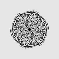 Abstract vector, black and white radial style. Simple and attractive Mosaic Type vector