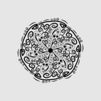 Abstract vector, black and white radial style. Simple and attractive Mosaic Type vector