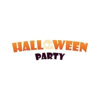 halloween party text vector