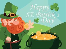 st patricks day greeting card vector