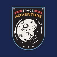 insignia de aventura espacial vector