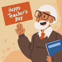 happy teachers day event vector