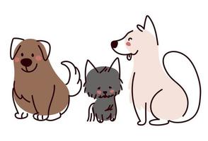 pets dogs and cat vector