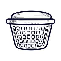 laundry basket icon vector