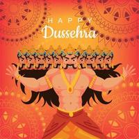 happy dussehra day vector