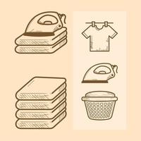 laundry linear design vector