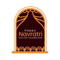 Happy Navratri festival celebration vector