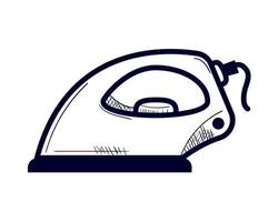 laundry iron linear icon vector