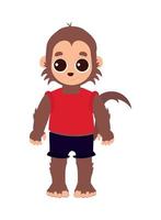 halloween monkey character vector