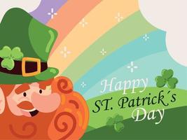 tarjeta de invitación feliz día de san patricio vector