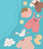 cute baby cartoon vector