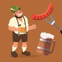 oktoberfest bavarian man vector