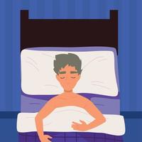 young man sleeping, design vector