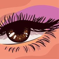 maquillaje de ojos femenino vector