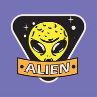 space retro alien vector