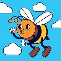 cartoon cute bee vector