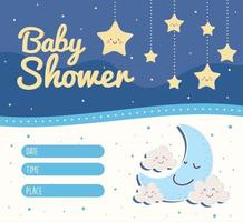 gráfico de tarjeta de baby shower vector