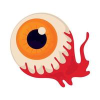 halloween scary eyeball vector