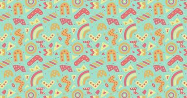 Minimal Memphis seamless pattern background vector
