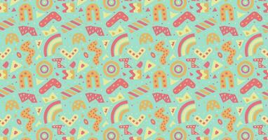 Minimal Memphis seamless pattern background vector