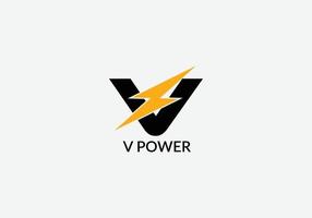 v power abstract v letter diseño de logotipo de tecnología inicial moderna vector