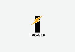 i power abstract i letter diseño de logotipo de tecnología inicial moderna vector