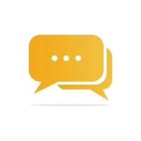 Live chat icon. Speech bubble chat icon on white background. Vector illustration. EPS 10.