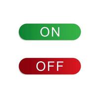 On off switch button icon on white background. Vector illustration. EPS 10.