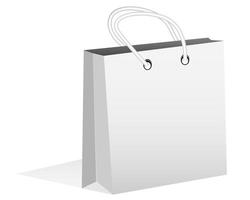 paper bag with handles on a white background vector