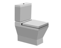 toilet bowl toilet on white background vector
