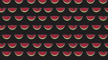 Summer art background. Animated red watermelon slice pattern. Colorful creative dynamic fun minimal abstract texture. Bright juicy fruit motion. video
