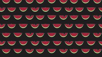 Summer art background. Animated red watermelon slice pattern. Colorful creative dynamic fun minimal abstract texture. Bright juicy fruit motion. video