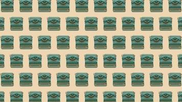 Vintage art background. Typewriter pattern minimal animation design video