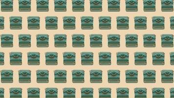 Vintage art background. Typewriter pattern minimal animation design video