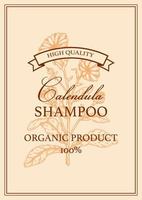 Calendula packaging design with hand drawn elements. Vector illustration in sketch style