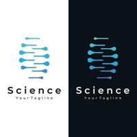 Logo design template DNA elements. Bio tech, DNA people, bio DNA, DNA spirals. Logos can be for science, pharmacy and medical. vector
