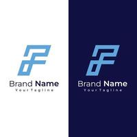 Logo design abstract template element initial letter F geometric shape. Minimalist and modern F Logo design. Logo can be used for branding and business cards. vector