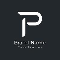 Abstract Logo design element initial letter P monogram. Luxurious, elegant and minimalist symbol. Logo can be used for brand, identity and others. vector