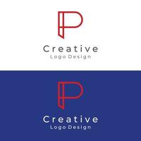 elemento de diseño de logotipo abstracto letra inicial p monograma. símbolo lujoso, elegante y minimalista. el logotipo se puede utilizar para la marca, la identidad y otros. vector