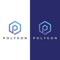 Abstract Logo design element initial letter P monogram. Luxurious, elegant and minimalist symbol. Logo can be used for brand, identity and others. vector