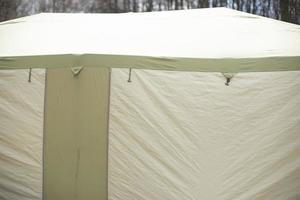 Awning from rain. Outdoor tent for trading. photo