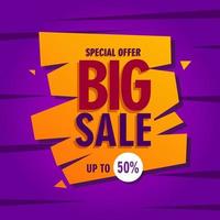 Big Sale Banner Promotion Background vector