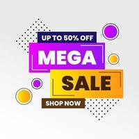 Mega Sale Banner Promotion Background vector