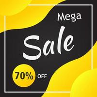 Mega Sale Banner Promotion Background vector