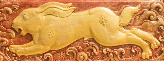 Mural Golden rabbit photo