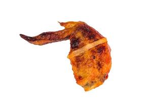 Grilled chicken wings On a white background photo