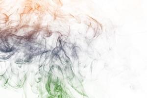 colored smoke isolated on white background photo