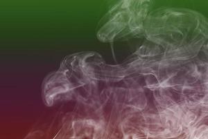 colored smoke isolated on white background photo