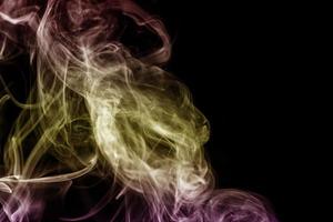 colored smoke isolated on white background photo